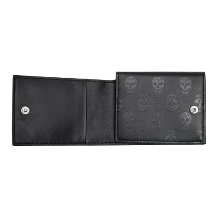 Alexander McQueen Calfskin Wallet Men's Black-3