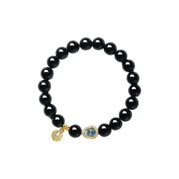 Moonstone Edge Obsidian Jade Bracelets Women's