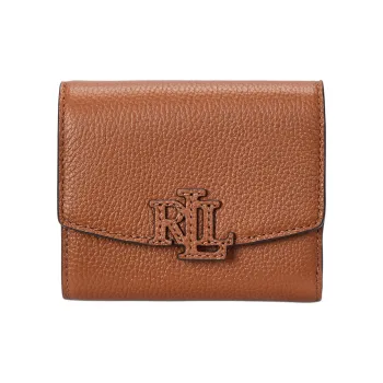 LAUREN RALPH LAUREN Leather Wallet Small Size Women's Brown