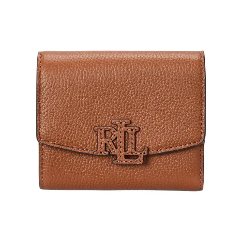 LAUREN RALPH LAUREN Leather Wallet Small Size Women's Brown