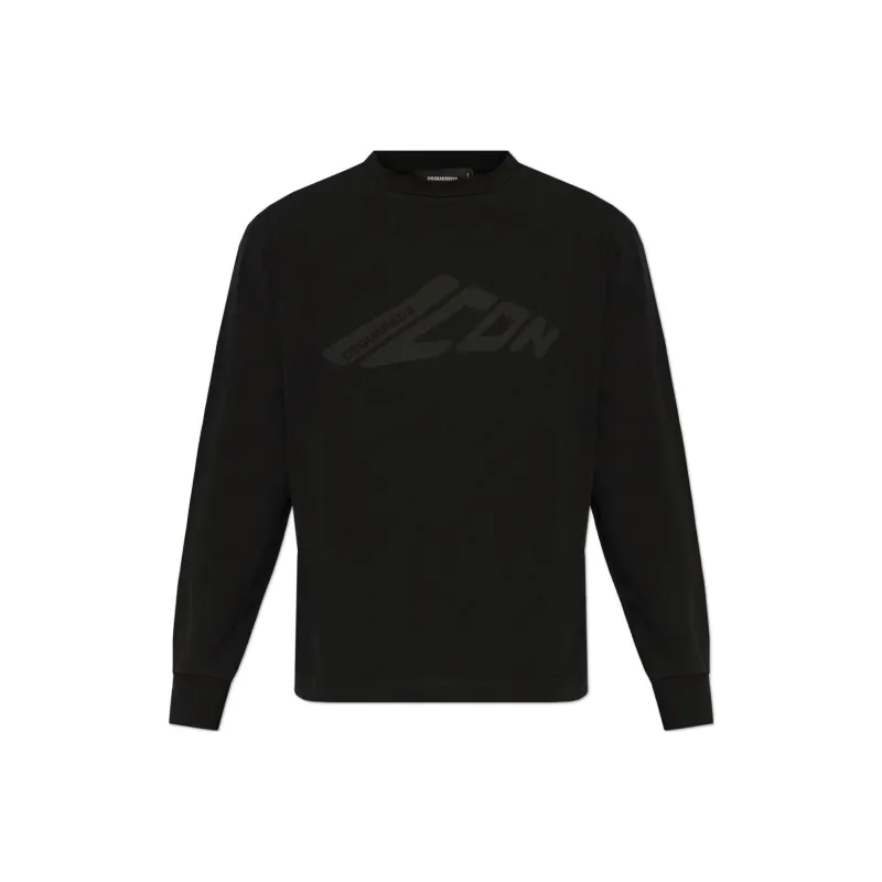 DSQUARED 2 Icon Printed Long Sleeved T Shirt-0
