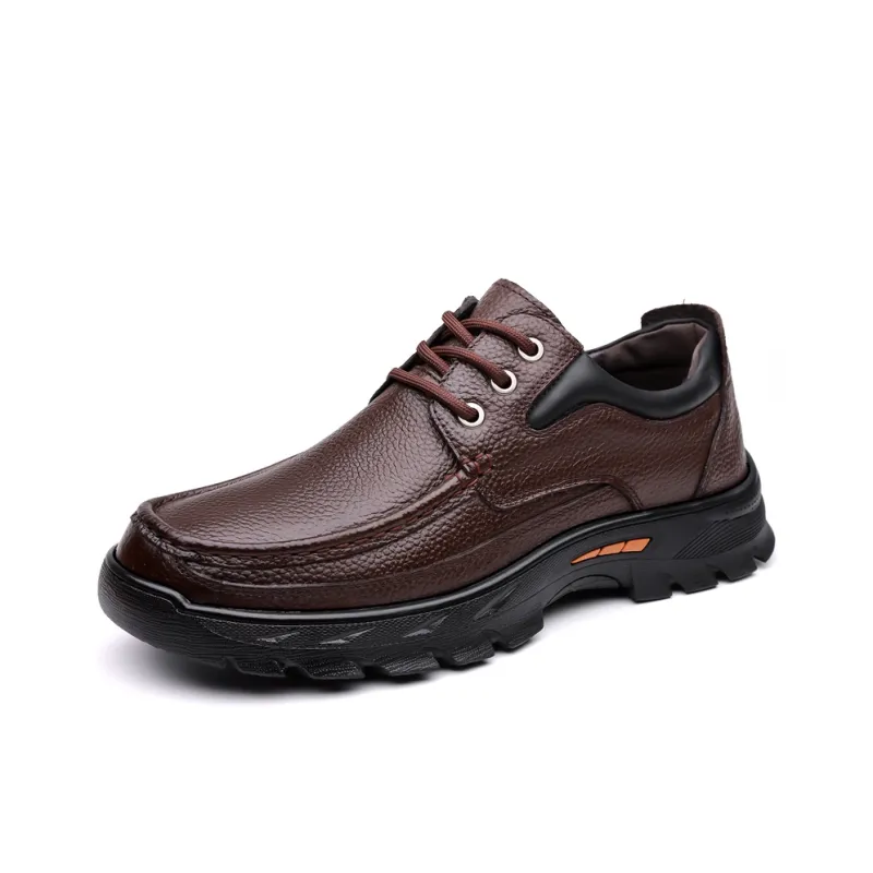 Bull charm Men's Casual Shoes Men Low Top Black/Brown-6