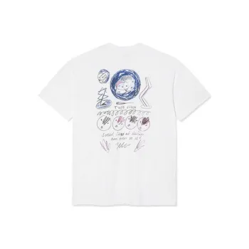 POLAR SKATE CO SS25 Social Side Tee T Shirt Men's White