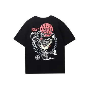 Muscle Dog T Shirts Men Black