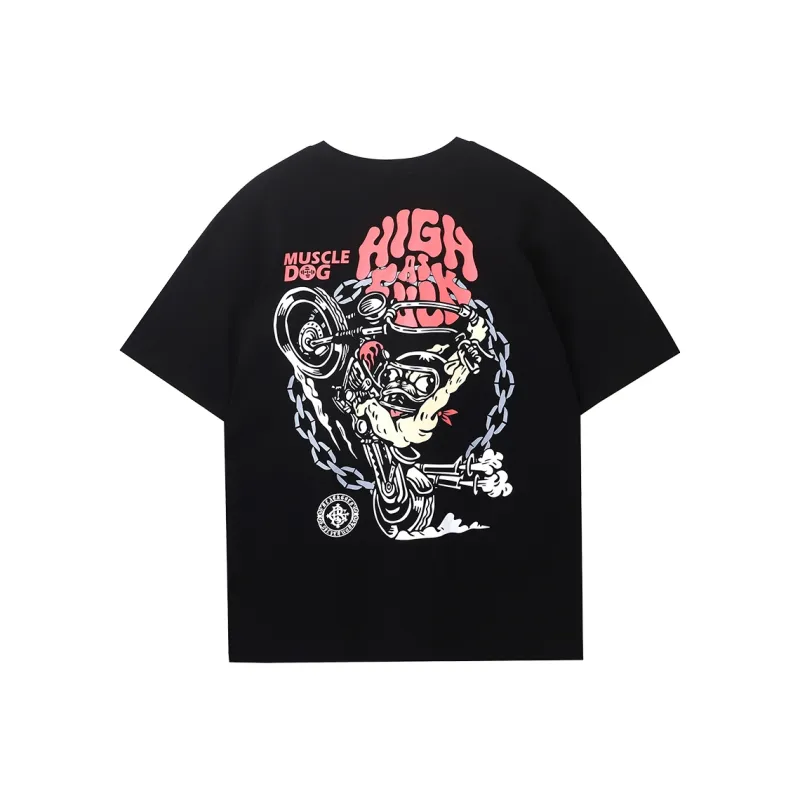 Muscle Dog T Shirts Men Black-0