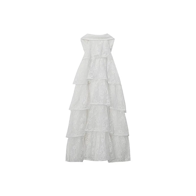 AFGGD Sleeveless Dress Women's White-1