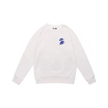 Nike Sportswear World Tour Logo Embroidered Hoodie White