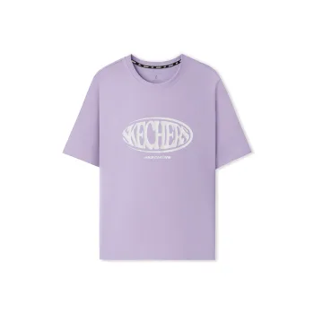 Skechers Sports Life Collection T Shirt Unisex Light Snow Cyan
