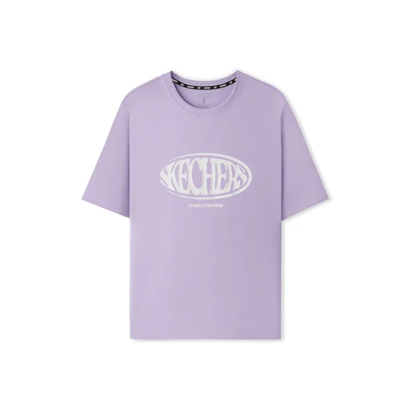 Skechers Sports Life Collection T-Shirt Unisex Light Snow Cyan-0