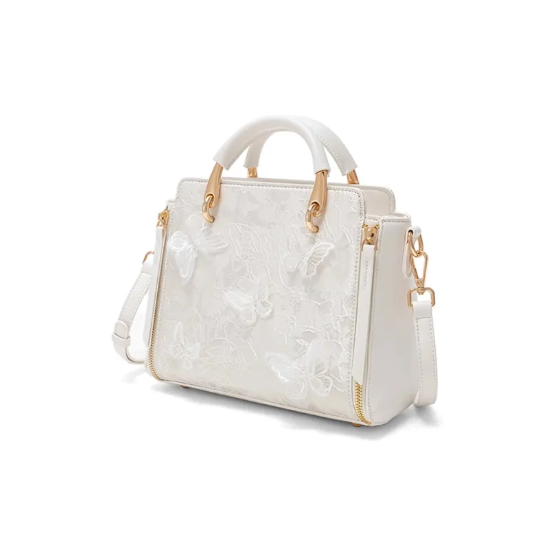 CLEVER& KETCH PU Handbag Women's White/Pink-1