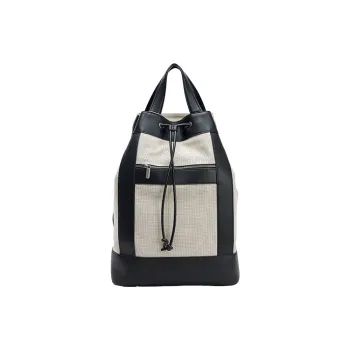 URBAN REVIVO Fabric Backpack Tubas Men's Ecru