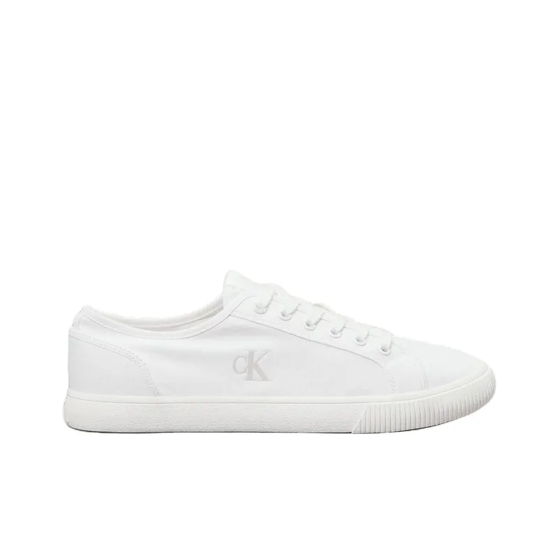 CKJ CALVIN KLEIN JEANS Low Top Canvas Shoes Men's White-1