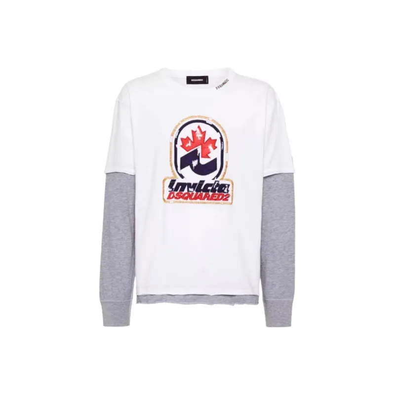 DSQUARED 2 Destroyed Invicta Long Sleeved T Shirt-0