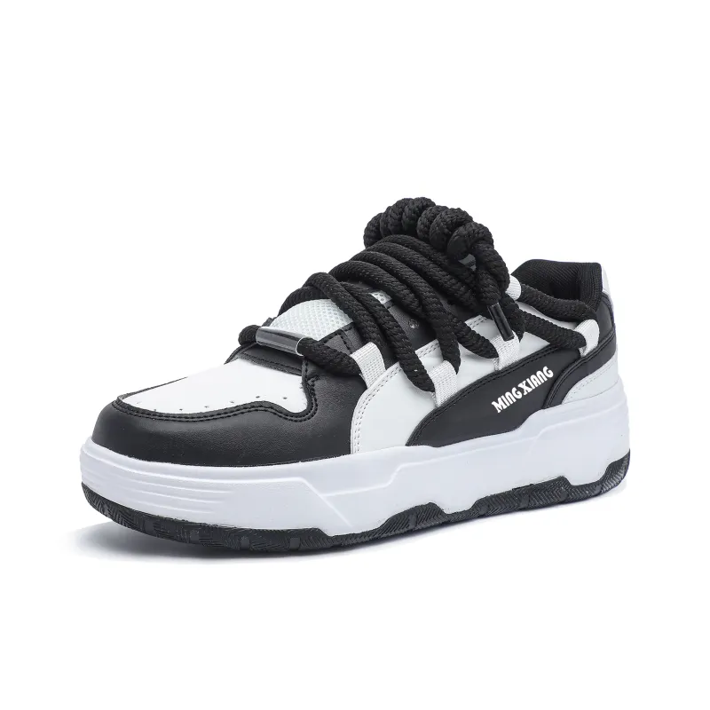 Singing Wear Resistant Height Increasing Slip Resistant Low Top Skateboard Shoes Unisex-11