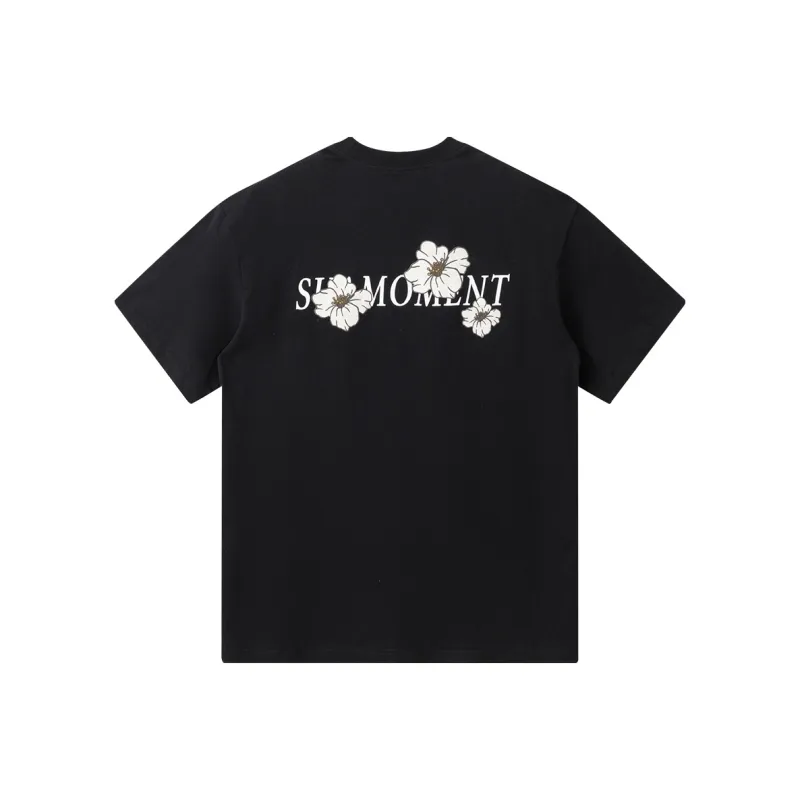 Suamoment Short Sleeved Summer American Trendy Street Casual T Shirt Top Unisex-0