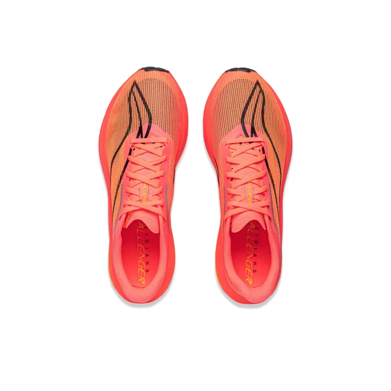 LiNing Flyer 5 Challenger Slip Resistant Breathable Low Top Carbon Plate Racing Running Shoes Men's Red-3