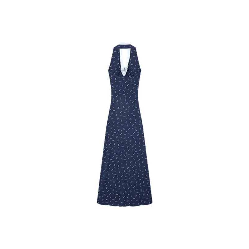 Vine Color Sleeveless Dress Style Women's Blue Single Item-24