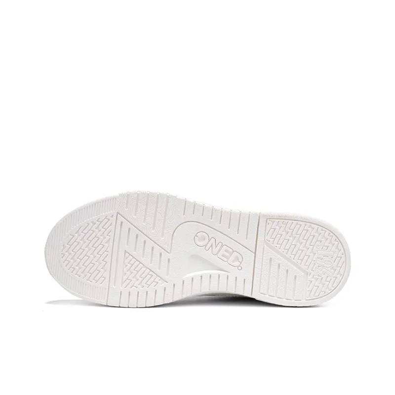 361° Slip Resistant Lightweight Breathable Low Top Skateboard Shoes Women's Feather White-6