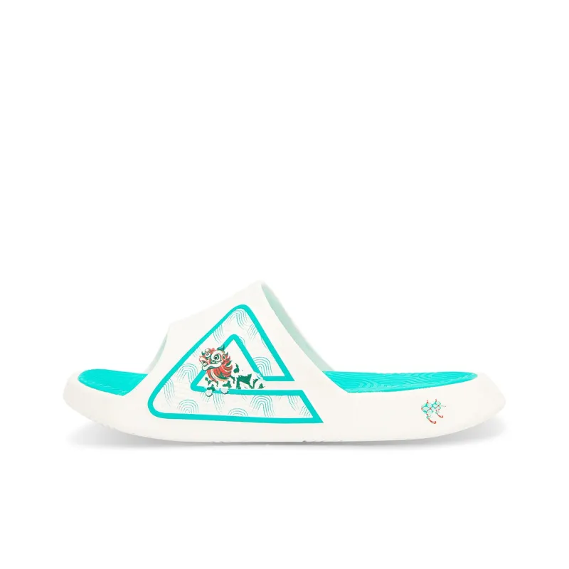 PEAK State Pole Guochuang Slippers Slip Resistant Odor Resistant Abrasion Resistant Slide Slippers Unisex White Green-0