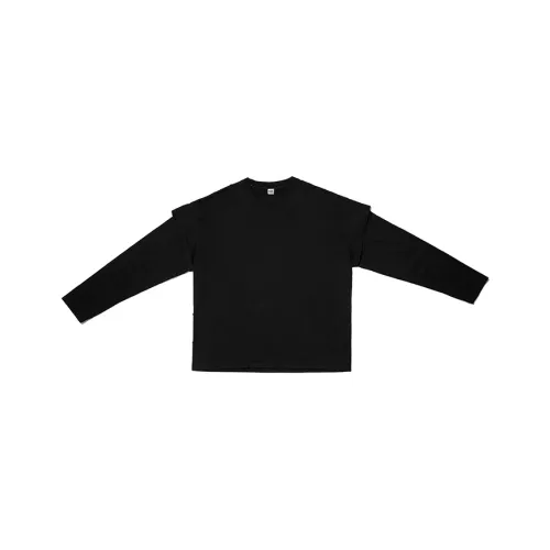 P.M.W 블랙 워싱 처리 남녀공용 티셔츠