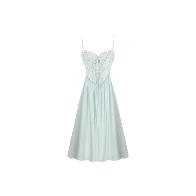 PAIN OR PLEASURE Slip Dress Women's Green-1