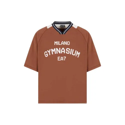 EMPORIO ARMANI EA7 SS25 T Shirt Men's Dark Brown