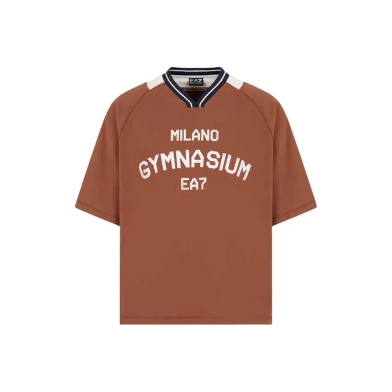 EMPORIO ARMANI EA7 SS25 T Shirt Men's Dark Brown-0