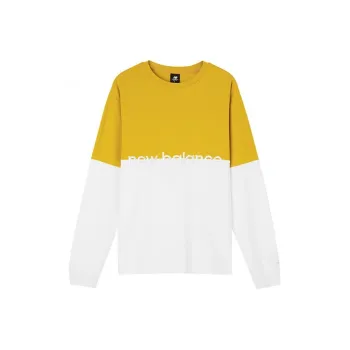 New Balance Athletics Pique Sweatshirt Men's Yellow White Multicolor