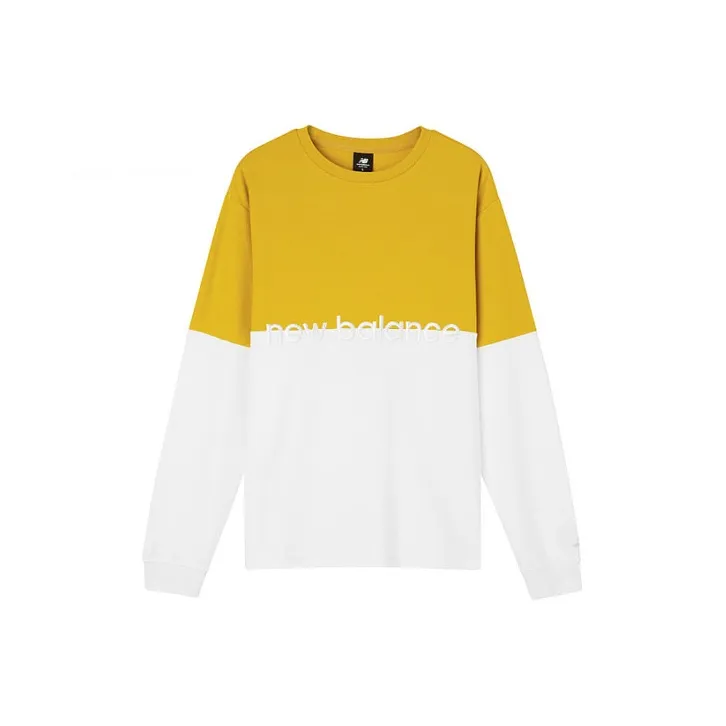 New Balance Athletics Pique Sweatshirt Men's Yellow White Multicolor-0