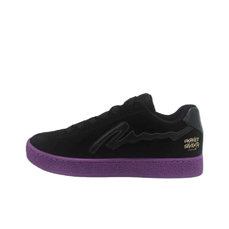 Cypher Seventy Sefsa Leowalk Low Top Skateboard Shoes Unisex Black Purple-0