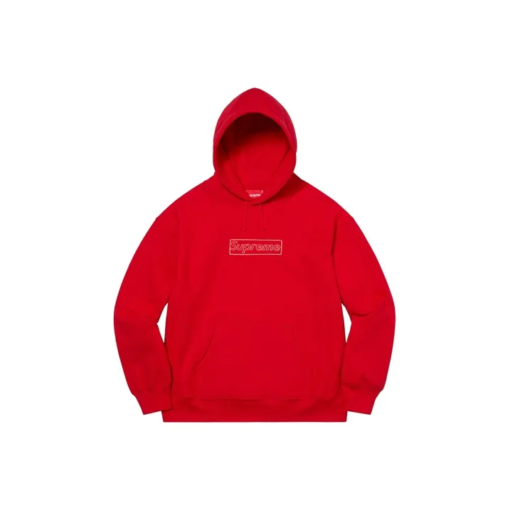 Supreme X Kaws Chalk Logo Hooded Sweatshirt-2