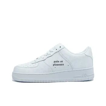 PAIN OR PLEASURE Low Top Skateboard Shoes Unisex Heather White