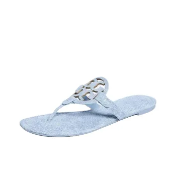 TORY BURCH Miller Rubber Sole Slip Resistant Flip Flops Women's Blue