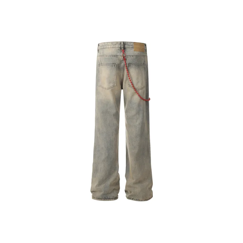 WELTER EXPERIMENT Fashion Versatile Jeans Unisex Classic Distressed Blue Shades-9