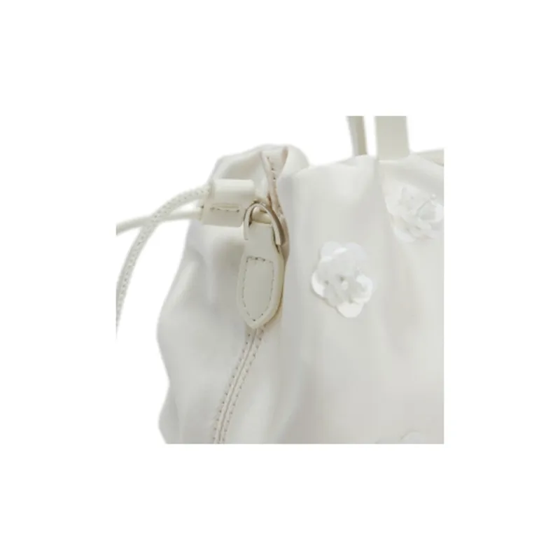 URBAN REVIVO Fabric Crossbody Bag, Handbag Trumpets Women's Black/Raw White-9