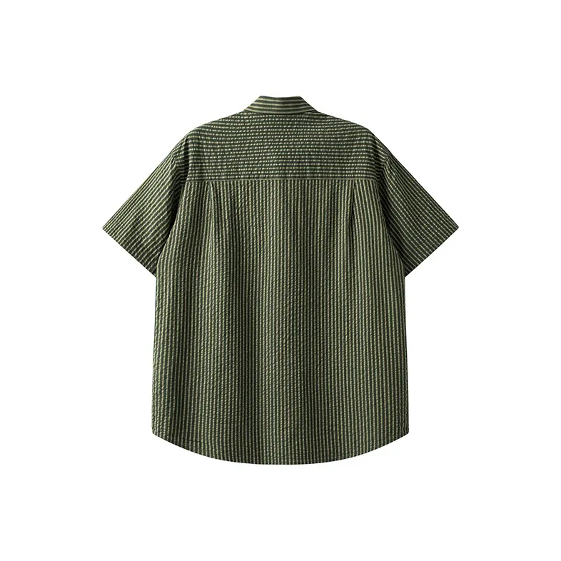 WILLIAM FOX&SONS Shirt Unisex Green Stripes-1