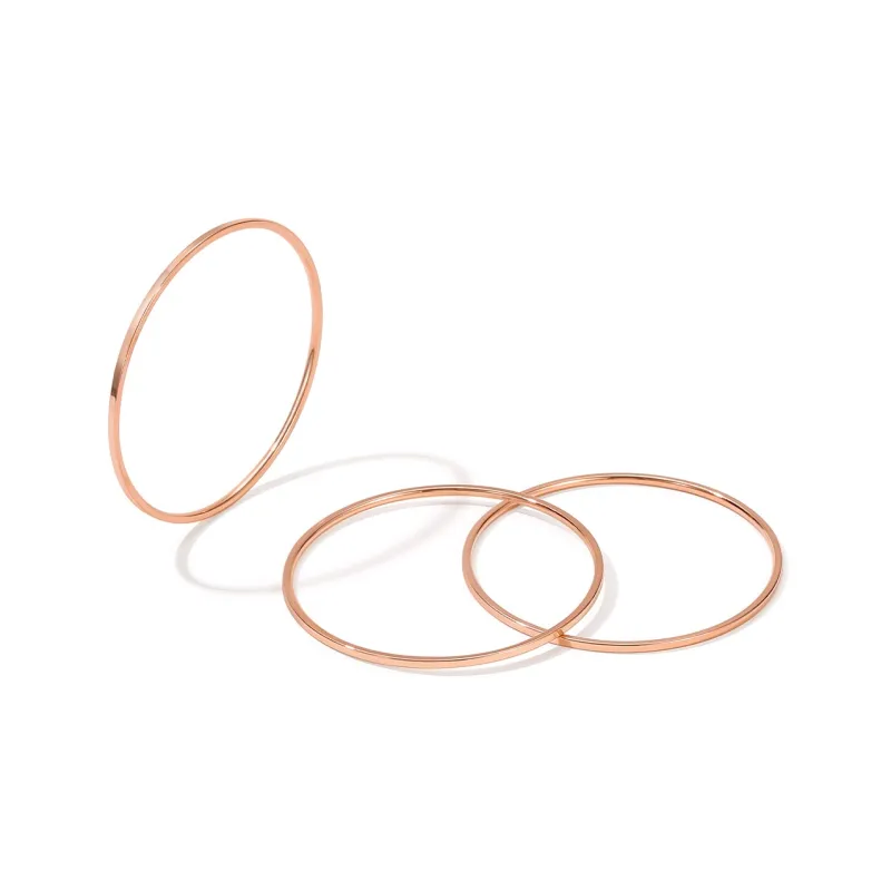 DODOGOGO Titanium Steel Bangles Women's Rose Gold-0