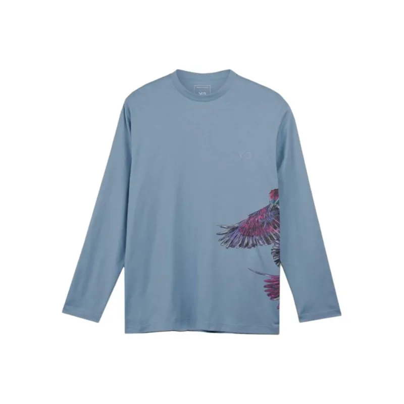 Y 3 Graphic Printed Long Sleeve T Shirt-0