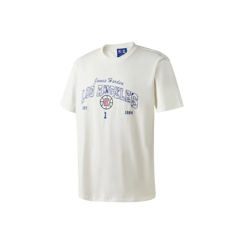 NBA Player Number Series T Shirts Unisex White-0
