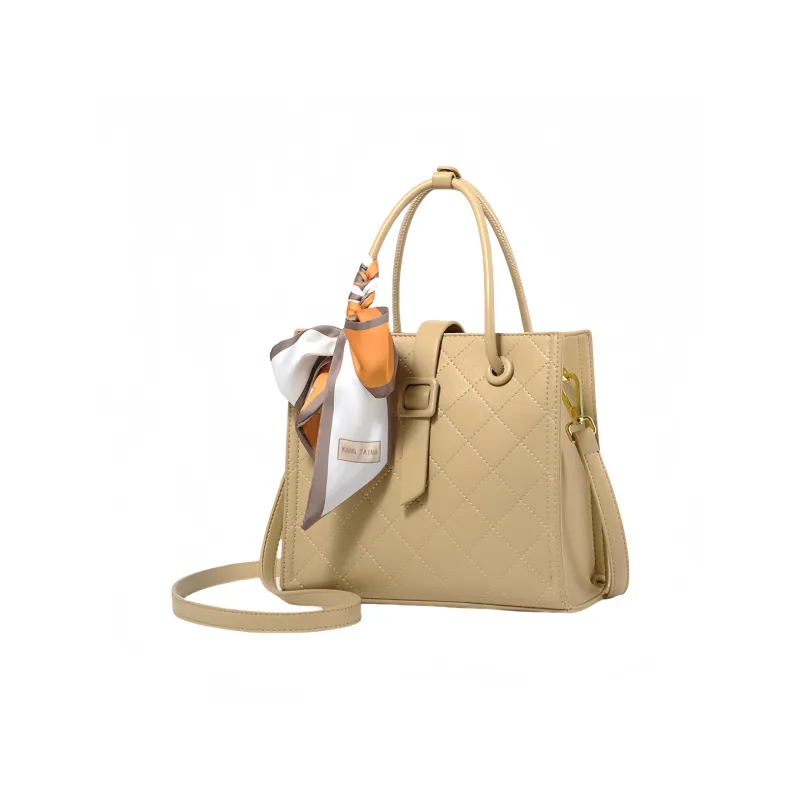 Versman PU Handbag Women's Cream Yellow-0