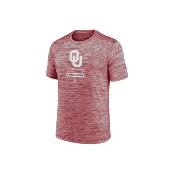 Nike Oklahoma Sooners Campus Center Block Velocity Men's Nike Dri FIT College T Shirt