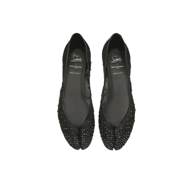 Christian Louboutin x Maison Margiela Marlougiela Strass Casual Single Shoes Women's Black-2