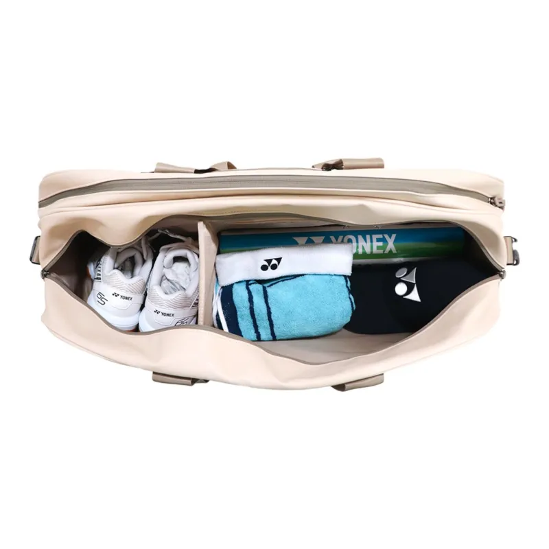 YONEX Polyurethane Travel Bag Unisex Beige-7