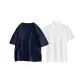 2 Pack (Dark Blue Short-Sleeved+Pure White Polo)