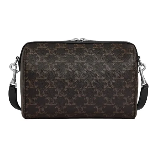 CELINE Triomphe Canvas Bag, Shoulder Bag square Women's Brown