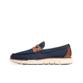 COLE HAAN Anti Slip And Wear Resistant Breathable Low Top Casual Shoes Men's Navy Blue