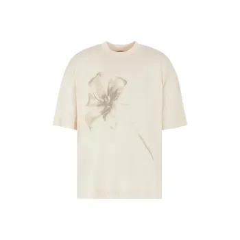 EMPORIO ARMANI Asv Lyocell Blend Jersey Oversized T shirt With Lily Print