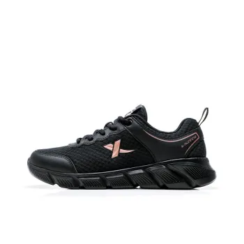 XTEP Breathable And Lightweight Low Top Casual Running Shoes Women's Black Gold