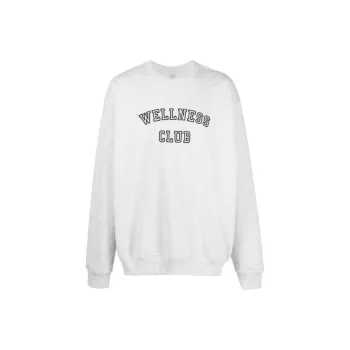 SPORTY & RICH Slogan print Cotton Sweatshirt