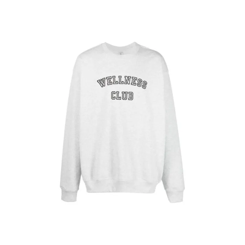 SPORTY & RICH Slogan print Cotton Sweatshirt-0